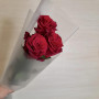 Букет из 3 бордовых роз фото 4
